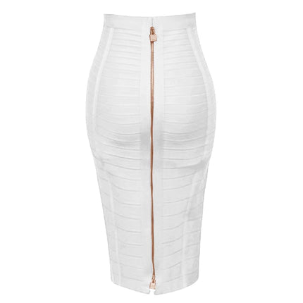 13 Colors Women Summer Fashion Sexy Black Red Beige White Bandage Skirt 2021 Knitted Elastic Sweet Candy Color Pencil Skirt