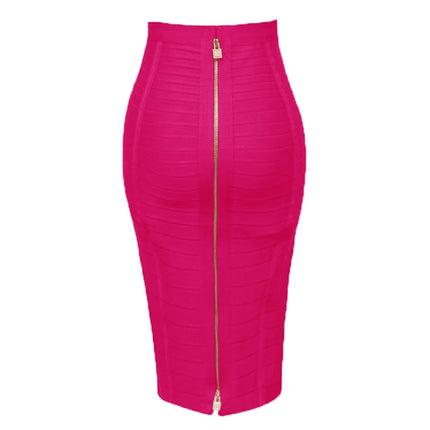 13 Colors Women Summer Fashion Sexy Black Red Beige White Bandage Skirt 2021 Knitted Elastic Sweet Candy Color Pencil Skirt