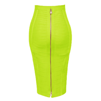 13 Colors Women Summer Fashion Sexy Black Red Beige White Bandage Skirt 2021 Knitted Elastic Sweet Candy Color Pencil Skirt