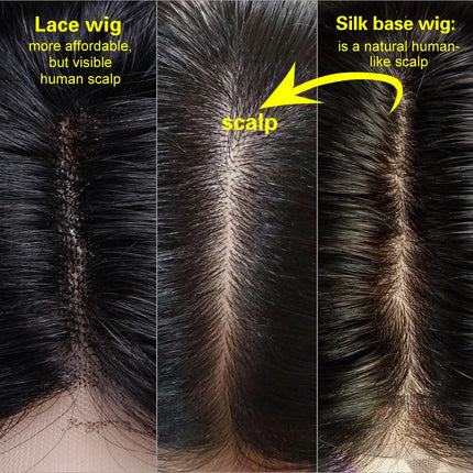 5x4.5 Silk Top Full Lace Human Hair Wig Silky Straight Pre Plucked Malaysian Remy Hair Silk Base Full Lace Wig 180% Density