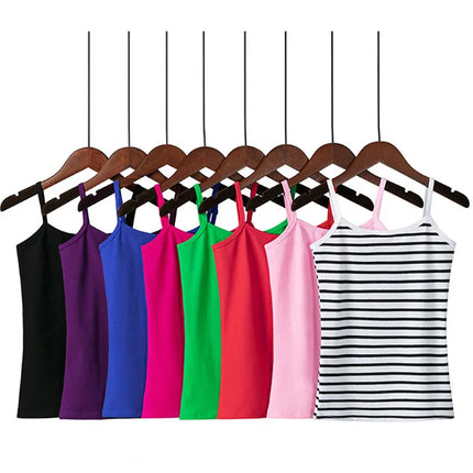 2025 Spring Summer Tank Tops Women Sleeveless Big Size T Shirt Ladies Vest Singlets Camisole Cotton Ladies Vest 16 Colors 3XL