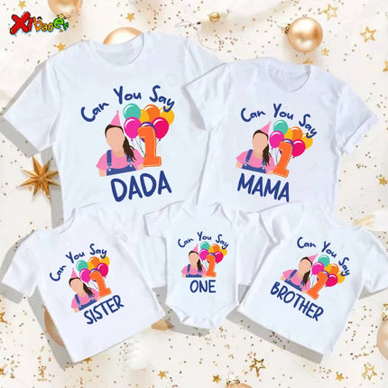 Birthday Girl Shirt Boy First Birthday Shirt Family Matching outfit 1st Birthday can you say family one first birthday party 2nd