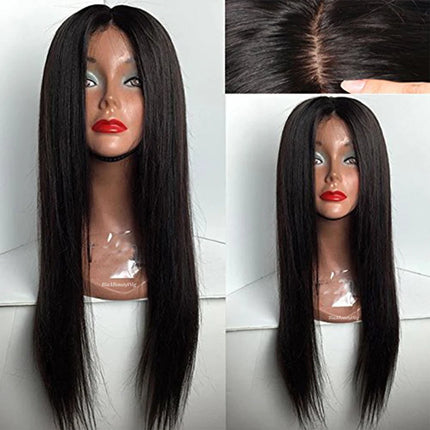 5x5 Silk Top Full Lace Human Hair Wig Silky Straight Peruvian Remy Hair Pre Plucked Silk Base Full Lace Wig With Baby Hair