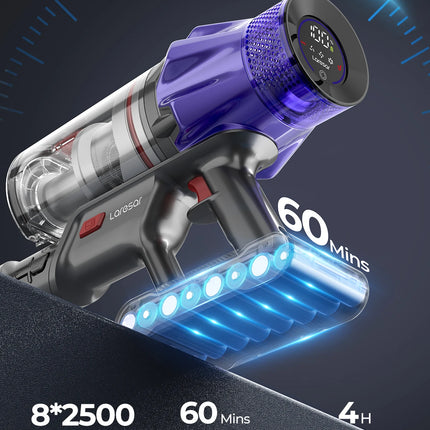 Laresar V7 500W 50KPA Suction Power Cordless Vacuum Cleaner  Handheld smart Home appliance Removable Battery Dust Cup