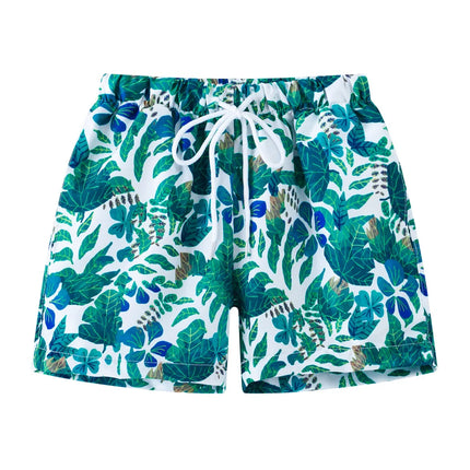 2025 Summer Children Shorts Baby Boys Girls Cartoon Beach Trunks Baby Casual Sports Cropped Pants Kids Middle Waist Board Shorts