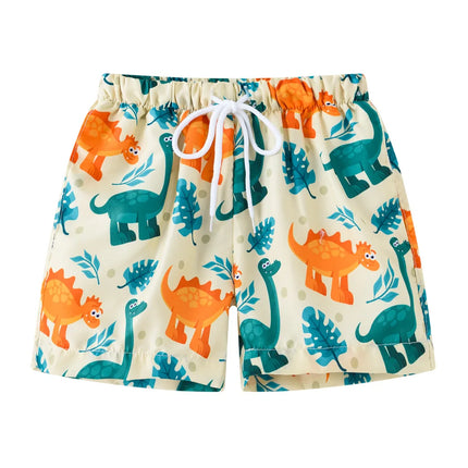 2025 Summer Children Shorts Baby Boys Girls Cartoon Beach Trunks Baby Casual Sports Cropped Pants Kids Middle Waist Board Shorts