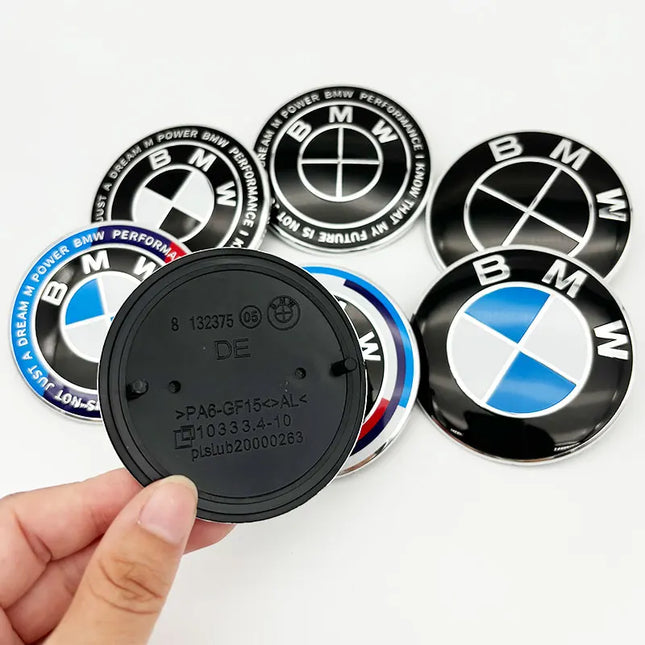3D ABS 74mm 82mm Car Front Hood Badge Logo Rear Trunk Emblem For BMW M Performance E39 E60 E90 F20 F15 E46 G20 G30 Accessories