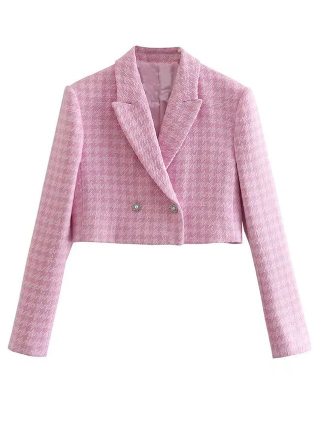 Klacwaya Tweed Set 2 Piece Chic Blazer Women Suit Shorts Sets Women 2022 Suit With Shorts For Women Female Suits
