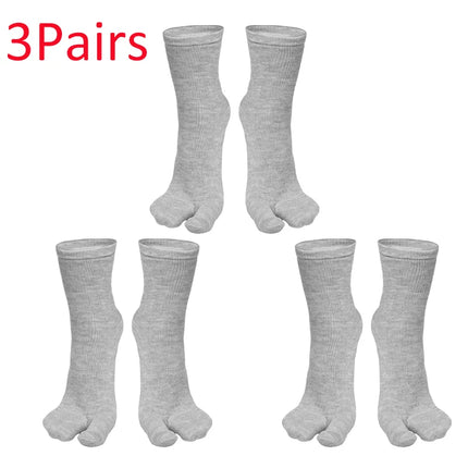 1/3 Pairs Japanese Style Tabi Toe Socks for Men Women Summer Fiber Two Finger Socks Kimono Flip Flop Sandal Split Tabi Toe Sock