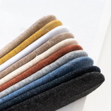 10 Pairs Women Cotton Low Cut Socks Solid Color Softable Summer Silicone Non-slip Deep Mouth Prevent Heel Loss Slipper Socks