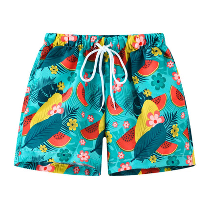 2025 Summer Children Shorts Baby Boys Girls Cartoon Beach Trunks Baby Casual Sports Cropped Pants Kids Middle Waist Board Shorts