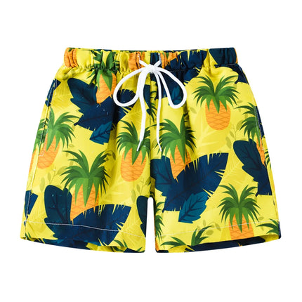 2025 Summer Children Shorts Baby Boys Girls Cartoon Beach Trunks Baby Casual Sports Cropped Pants Kids Middle Waist Board Shorts