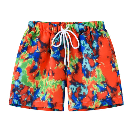 2025 Summer Children Shorts Baby Boys Girls Cartoon Beach Trunks Baby Casual Sports Cropped Pants Kids Middle Waist Board Shorts