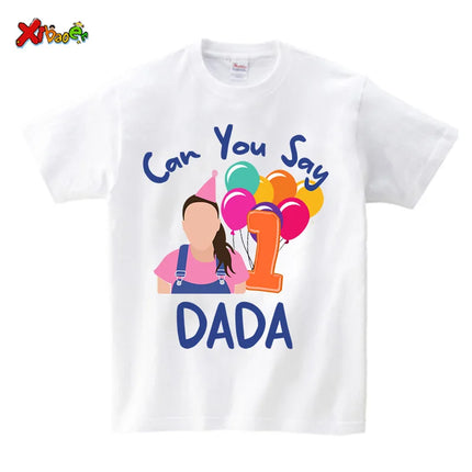 Birthday Girl Shirt Boy First Birthday Shirt Family Matching outfit 1st Birthday can you say family one first birthday party 2nd